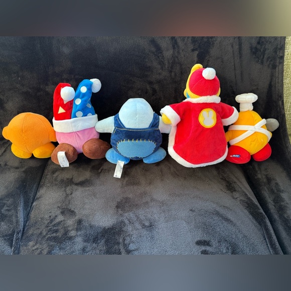 5 Kirby Nintendo character stuffies plush very good used condition NES - Picture 5 of 10